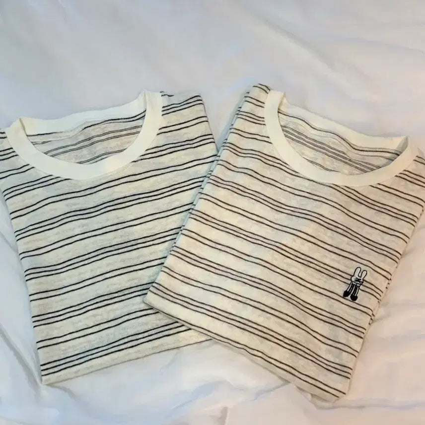 [BUNJANG] Striped Short-Sleeve T-Shirt / ( 새상품 ) 반팔 티셔츠 스트라이프 2color