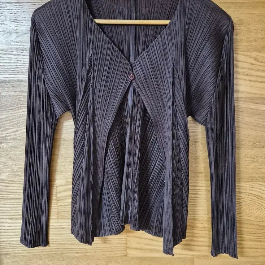 [BUNJANG] Pleats Please Cardigan Dark Brown Size 3 / 플리츠플리즈 가디건