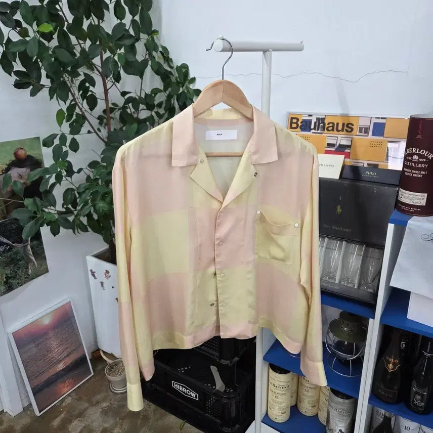 [BUNJANG] TOGA VIRILIS Woman Cupro Check Shirt Size 36 / 토가풀라 우먼 큐프라 체크셔츠 36