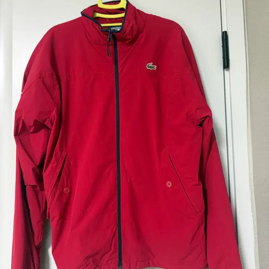 [BUNJANG] Lacoste Red Windbreaker Jacket / 라코스테 바람막이 레드