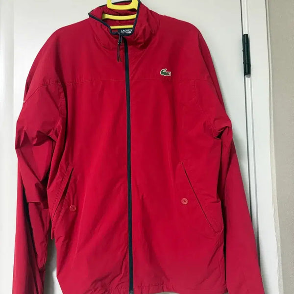 [BUNJANG] Lacoste Red Windbreaker Jacket / 라코스테 바람막이 레드