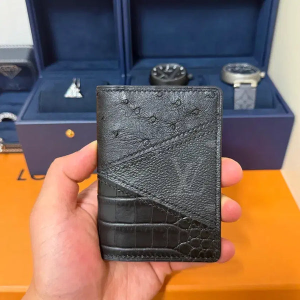 [BUNJANG] Rare Leather Card Holder (Ostrich/Crocodile) - Luxury Design / 희귀 가죽으로 제작된 카드 지갑( 타조 / 악어/ 루이비통 정폼으로)