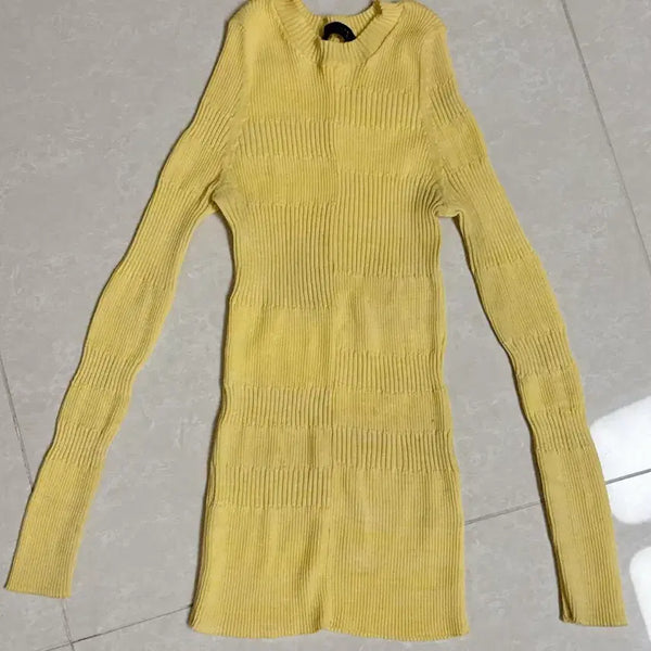 [BUNJANG] MICHAA Ribbed Knit T-Shirt / 미샤 MICHAA 골지 니트 티셔츠