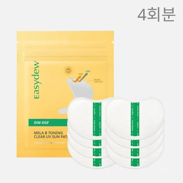 [BUNJANG] Easydew UV Shield Transparent Sun Patches (4 Applications / 8 Patches) / (투명 썬패치) 이지듀  UV차단 투명 선 패치 4회분(8매)