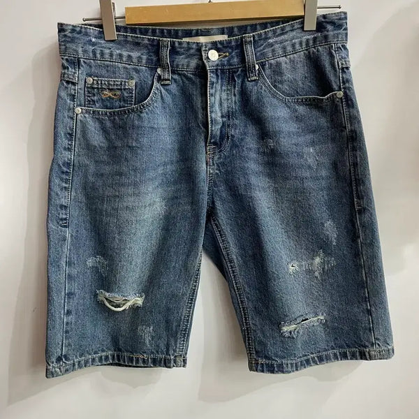 [BUNJANG] PLAC Damage Denim Half Pants 2.0 / [M/31] 플랙 PLAC 데미지 데님 하프팬츠 2.0