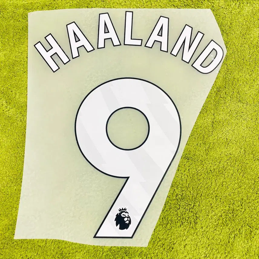 [BUNJANG] Manchester City 23/24 Haaland League Jersey Name Set / 23-27 맨시티 홀란드 리그 유니폼 마킹 축구 네임셋