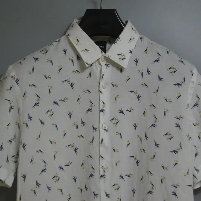 [BUNJANG] Hugo Boss Cotton Linen Short Sleeve Shirt L / 보스 코튼린넨 반팔셔츠 L