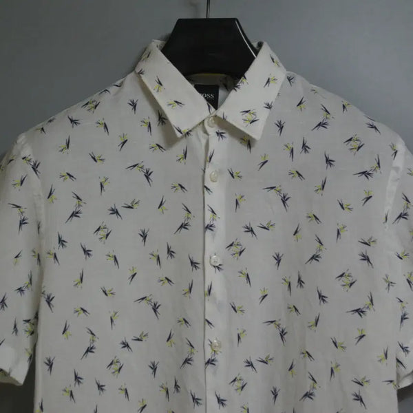 [BUNJANG] Hugo Boss Cotton Linen Short Sleeve Shirt L / 보스 코튼린넨 반팔셔츠 L