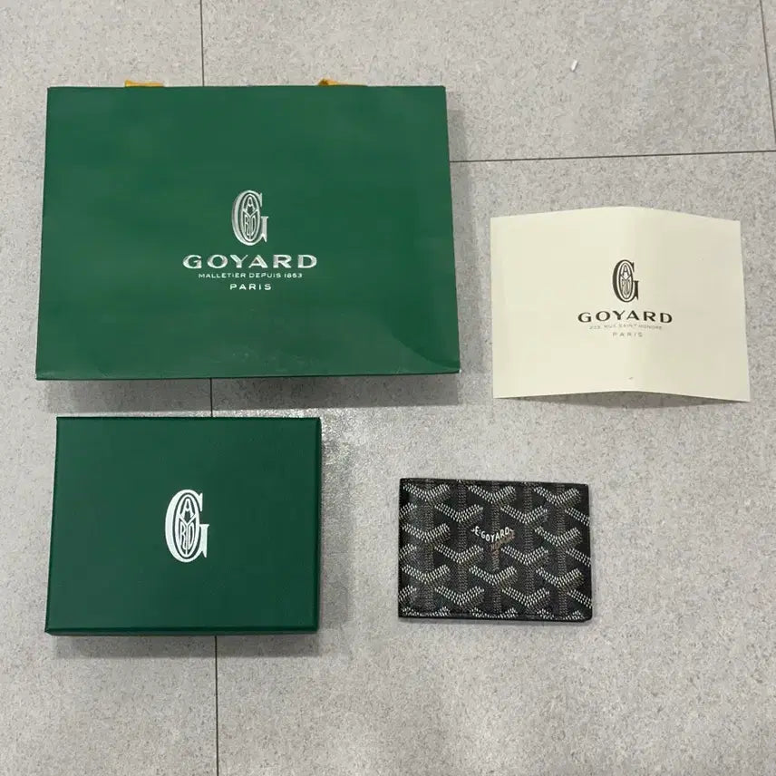 [BUNJANG] Goyard Saint Louis Card Holder Black Full Box / 고야드 인서트 카드지갑 블랙 풀박스