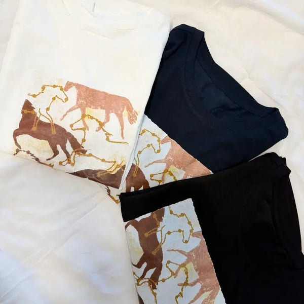 [BUNJANG] Printed Women's Short-Sleeve T-Shirt - White/Navy/Black / <새상품>프린팅 여성 반팔티 3color (화이트/네이비/블랙)