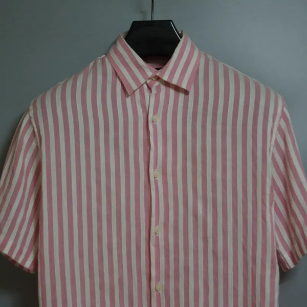 [BUNJANG] Paul Smith Linen Blend Striped Short Sleeve Shirt / 폴스미스 반팔 린넨셔츠 90-95