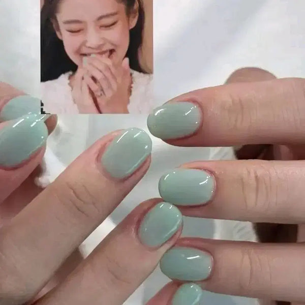 [BUNJANG] Handmade Mint Nail Tips / 민트 수제 네일팁
