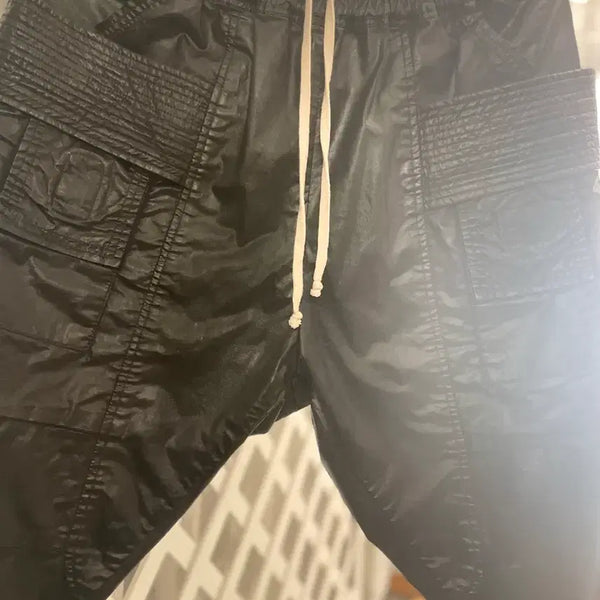 [BUNJANG] Rick Owens Darkshadow Taekwondo Wax Coated Creech Cargo Wax Pants / 릭오웬스 다크쉐도우 태권도 왁스코팅 크리치 카고왁스