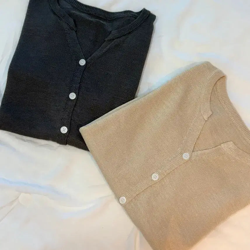 [BUNJANG] Summer Linen Knit Cardigan 2 Colors / (새상품) 여름 린넨 니트 가디건 2color