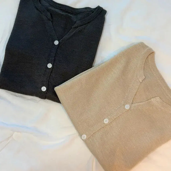 [BUNJANG] Summer Linen Knit Cardigan 2 Colors / (새상품) 여름 린넨 니트 가디건 2color