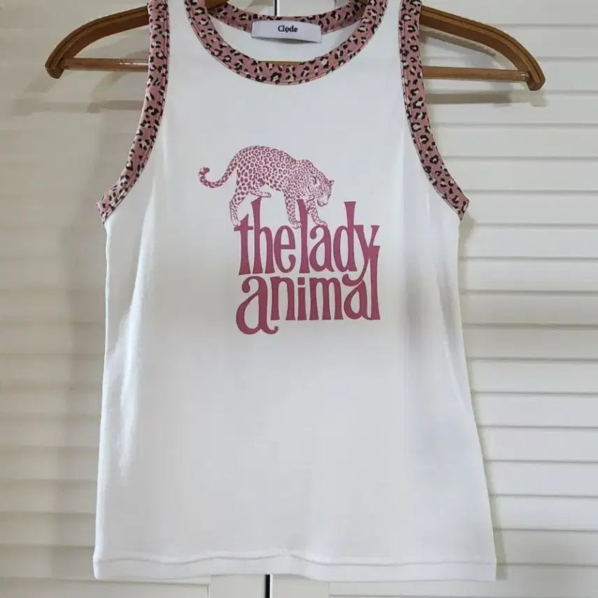 [BUNJANG] Cloze Leopard Print Raglan Sleeveless T-Shirt / (새상품) 클로제 호피 나그랑 민소매 티셔츠