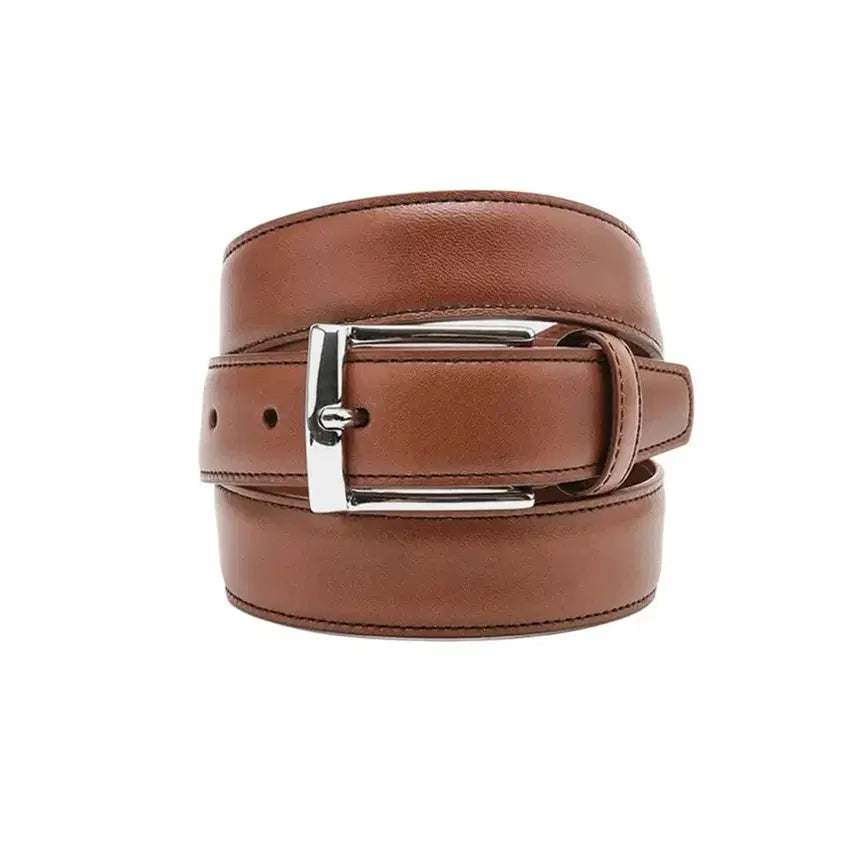 [BUNJANG] Brooks Brothers Walnut Silver Belt (Dark Beige) / (새상품)브룩스 브라더스 월넛 실버 벨트(다크베이지)