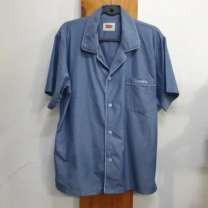 [BUNJANG] Levi's Men's Piping Short Sleeve Pajama Home Wear Set / 리바이스 남성 파이핑 반팔 파자마 홈웨어 세트(100/32)