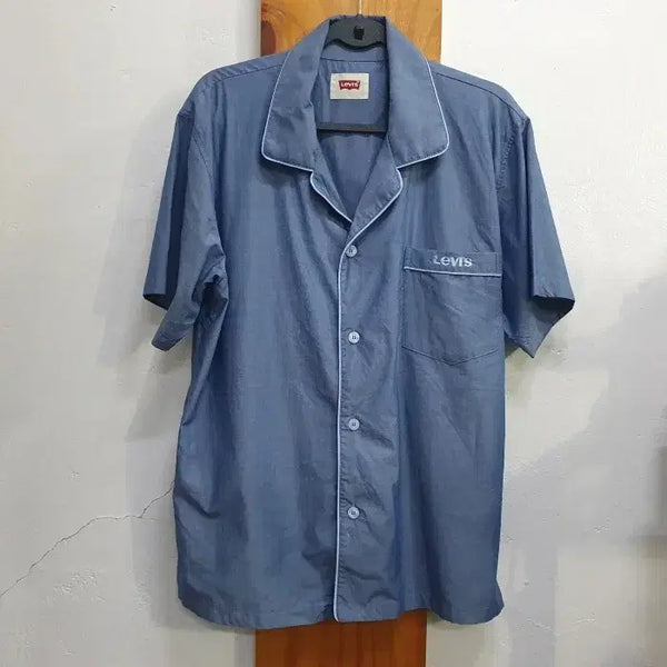 [BUNJANG] Levi's Men's Piping Short Sleeve Pajama Home Wear Set / 리바이스 남성 파이핑 반팔 파자마 홈웨어 세트(100/32)