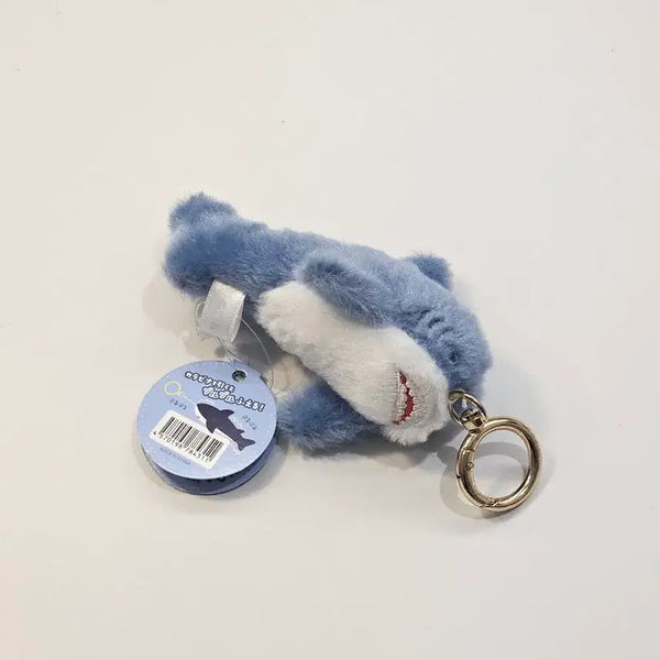[BUNJANG] Shark Plush Keychain Blue / 미사용 새상품) 고리를 당기면 상어 인형이 흔들리는 상어 인형 키링 블루