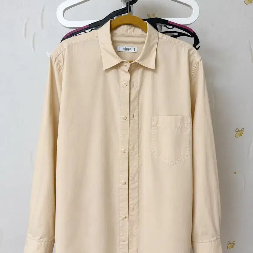 [BUNJANG] Bellier Beige Shirt M / 벨리에 베이지 셔츠 M