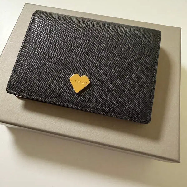 [BUNJANG] JILLSTUART Black Leather Wallet / 질스튜어트 블랙 지갑