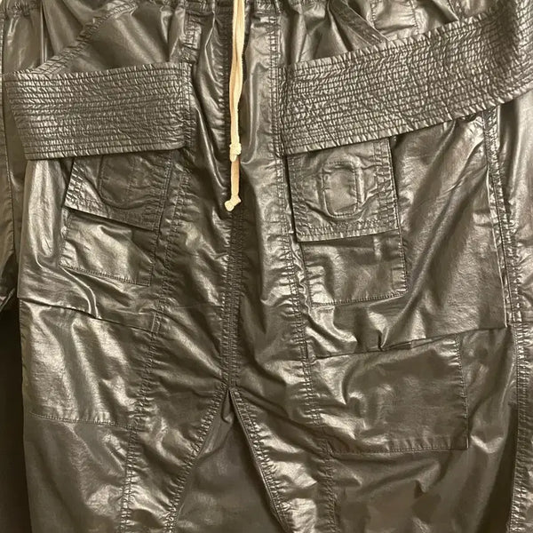 [BUNJANG] Rick Owens DRKSHDW Creatch Cargo Wax Coated Pants (Taekwondo Pants) / 릭오웬스 다크쉐도우 크리치 카고 왁스 코팅 팬츠 (Creatch Cargo Pants) 태권도 왁스 코팅 쇼츠 반바지