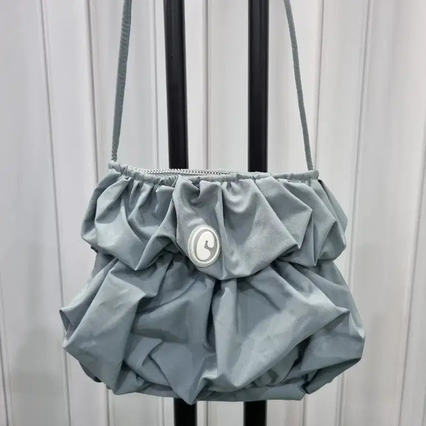 [BUNJANG] Gathered Detail Crossbody Bag - Mint / 셔링 크로스백 민트