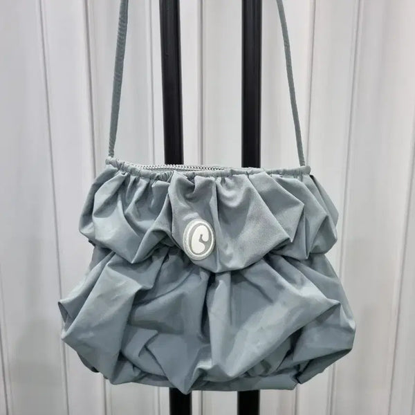 [BUNJANG] Gathered Detail Crossbody Bag - Mint / 셔링 크로스백 민트