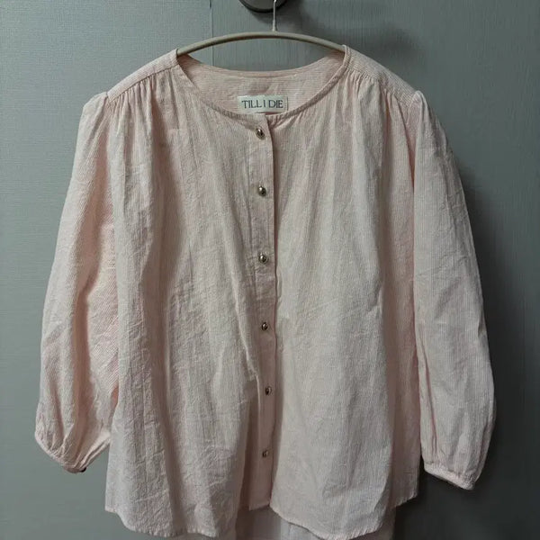 [BUNJANG] Till I Die Pink Round Shirt / 틸아이다이 핑크 라운드 셔츠
