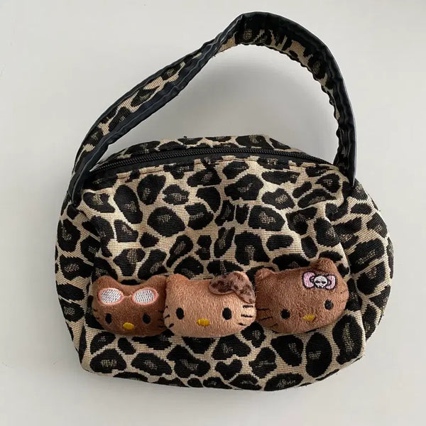 [BUNJANG] Vintage Hello Kitty Leopard Pouch / (OS) 빈티지 헬로키티 레오파드 호피 파우치