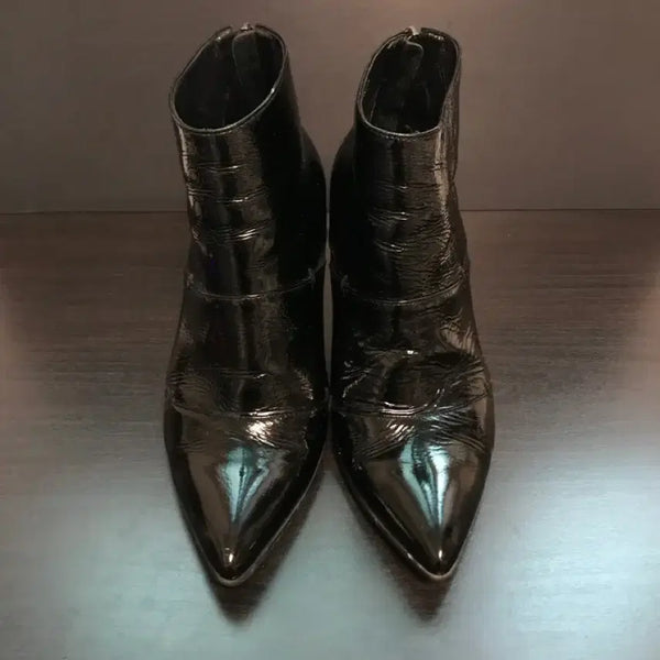 [BUNJANG] Tandy Women's Enamel Ankle Boots / [탠디](235) 여성 에나멜 앵클 부츠