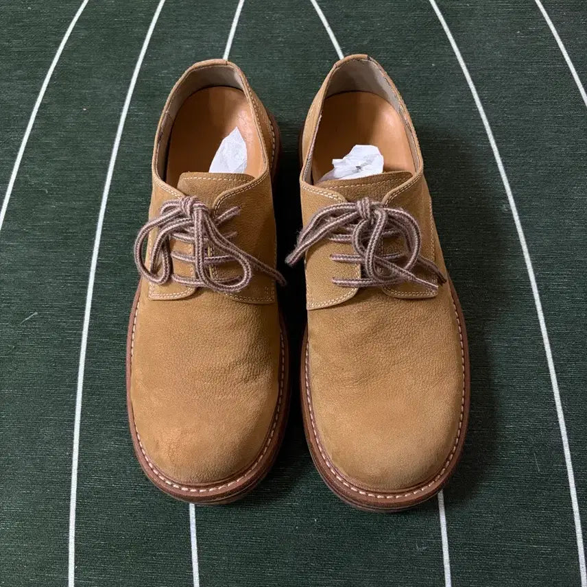 [BUNJANG] Romantic Move Vintage Casual Platform Derby Shoes Camel 260mm / 로맨틱무브 빈티지 캐주얼 키높이 더비 카멜 260사이즈