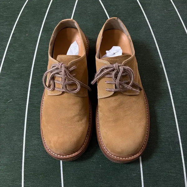 [BUNJANG] Romantic Move Vintage Casual Platform Derby Shoes Camel 260mm / 로맨틱무브 빈티지 캐주얼 키높이 더비 카멜 260사이즈