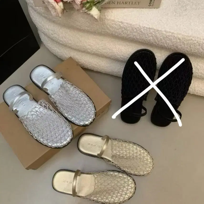[BUNJANG] Women's Mesh See-through Summer Slip-on Sandals (240-245) / 새상품 여성 여름 슬리퍼&샌들 240-245 그물 메쉬 망사 시스루 스탈