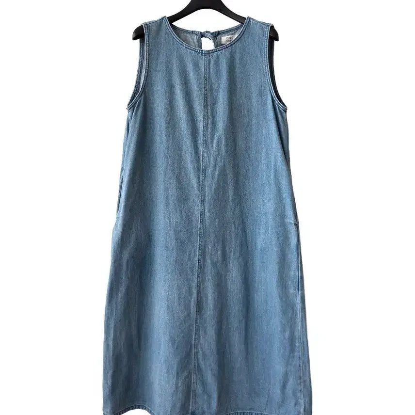 [BUNJANG] Studio Tomboy Denim A-Line Sleeveless Dress / F/ 스튜디오톰보이 데님 원피스