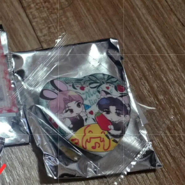 [BUNJANG] Soft Night Heart Character Badge / 밤은부드러워라 캔뱃지