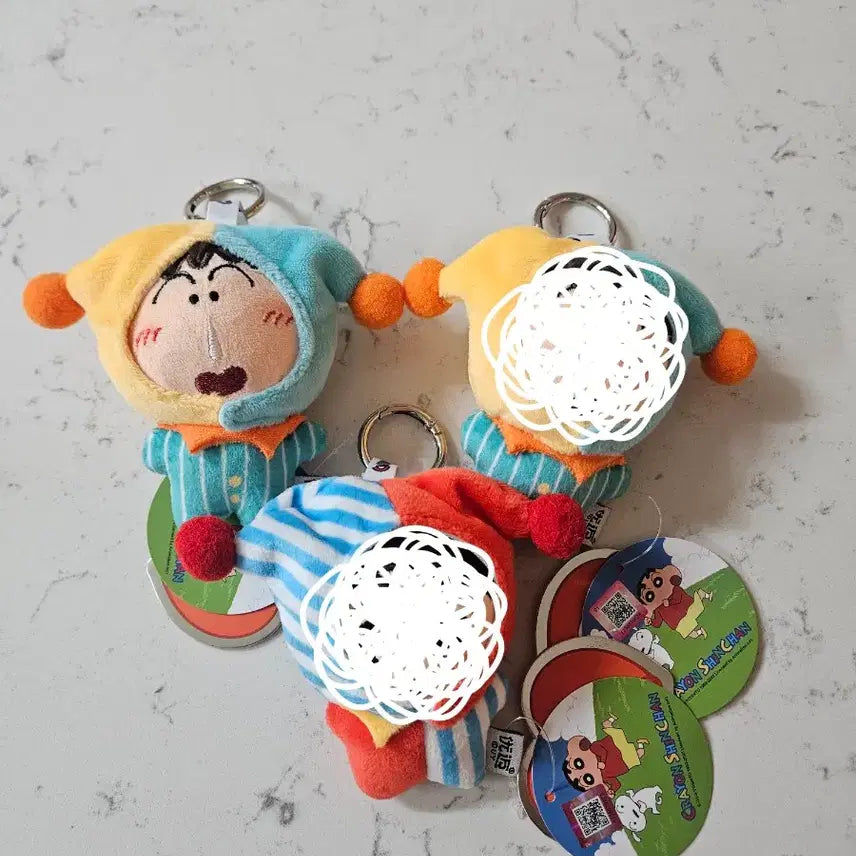 [BUNJANG] Crayon Shin-chan "Mengu" Pierrot Mini Doll Keychain / 맹구 짱구 삐에로 미니 인형 키링