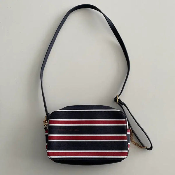 [BUNJANG] Tommy Hilfiger Striped Crossbody Bag / (OS) 타미힐피거 스트라이프 크로스백