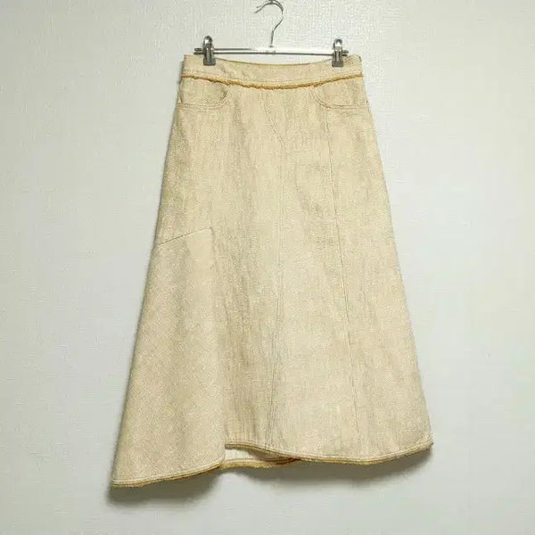 [BUNJANG] Mine Linen Denim Skirt / 마인 린넨 데님스커트
