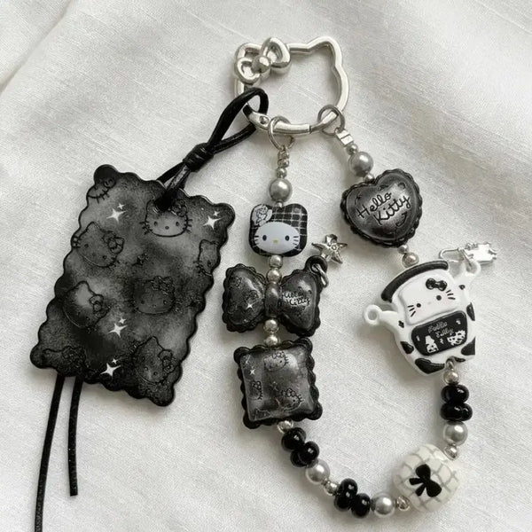 [BUNJANG] Handmade Kitty Bead Keychain Strap / 핸드메이드 키티 비즈 키링 비즈 스트랩