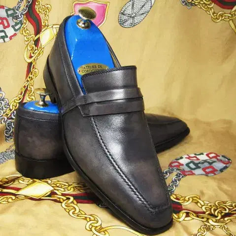 [BUNJANG] Stefano BI U Tip Patina Calfskin Penny Loafers / 이태리명품 스테피노 비 U팁 파티나 카프스킨 페니로퍼 245 250