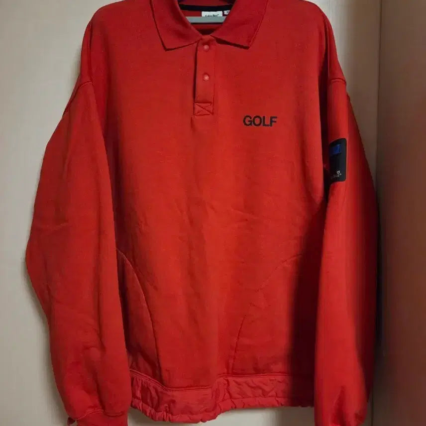 [BUNJANG] Golden Bear Red Collar Sweatshirt / GOLDEN BEAR 레드 카라 맨투맨