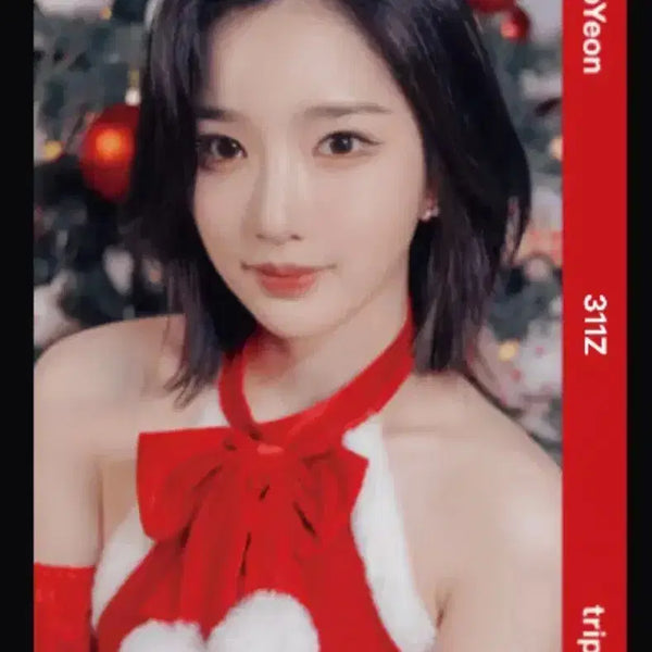 [BUNJANG] Kim Yooyeon Christmas Object Cream 01 Photocard / 트리플에스 김유연 크림01 크리스마스 오브젝트 양도