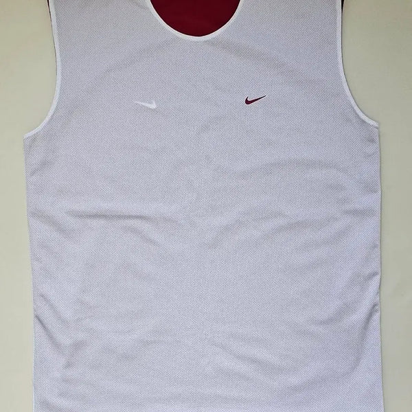 [BUNJANG] Nike Swoosh Reversible Basketball Jersey White/Red / 나이키 스우시 리버서블 농구 저지 화이트/레드