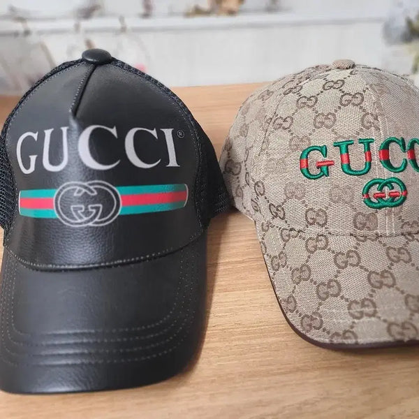 [BUNJANG] GG Pattern Baseball Cap Set (Black/Beige) / GG스타일 볼캡 블랙/베이지(미사용)