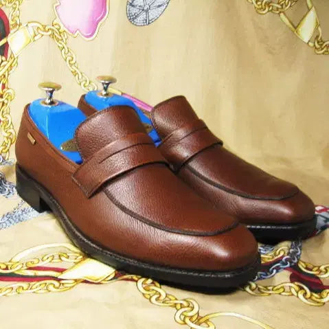 [BUNJANG] Salvatore Ferragamo Dark Brown Full Grain Calfskin U-tip Penny Loafers / 이태리명품 페라가모 다크브라운 풀그레인 카프스킨 페니로퍼 260