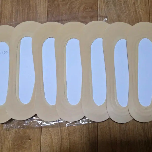 [BUNJANG] 7 Pairs Silicone Non-Slip Foot Liners (Skin Tone) / 전체실리콘 쿨 덧신 (7켤레)