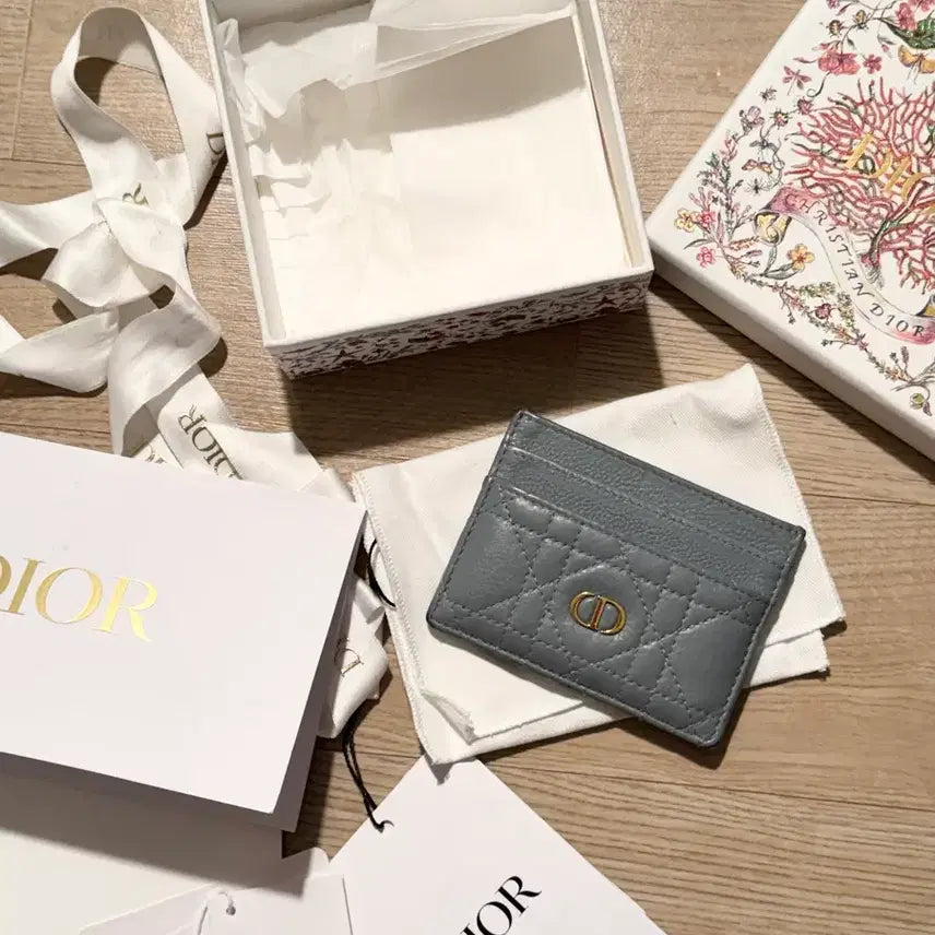 [BUNJANG] Dior Caro Card Holder Cloud Blue / 디올 카로 카드지갑 클라우드블루