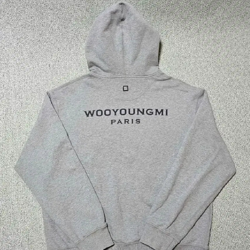 [BUNJANG] Wooyoungmi Paris Back Logo Grey Hoodie Size 48 / [48 사이즈] 우영미 파리 백로고 그레이 후드티
